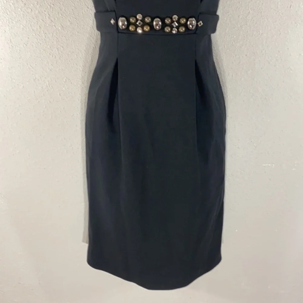 Rebecca Taylor black studded sheath dress
